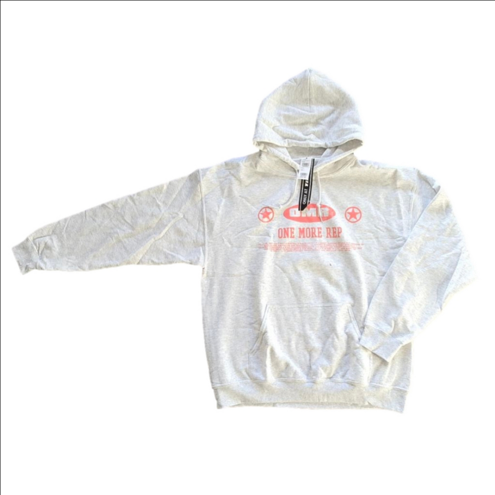 Men's CVLA Gray Red Graphic Hoodie L